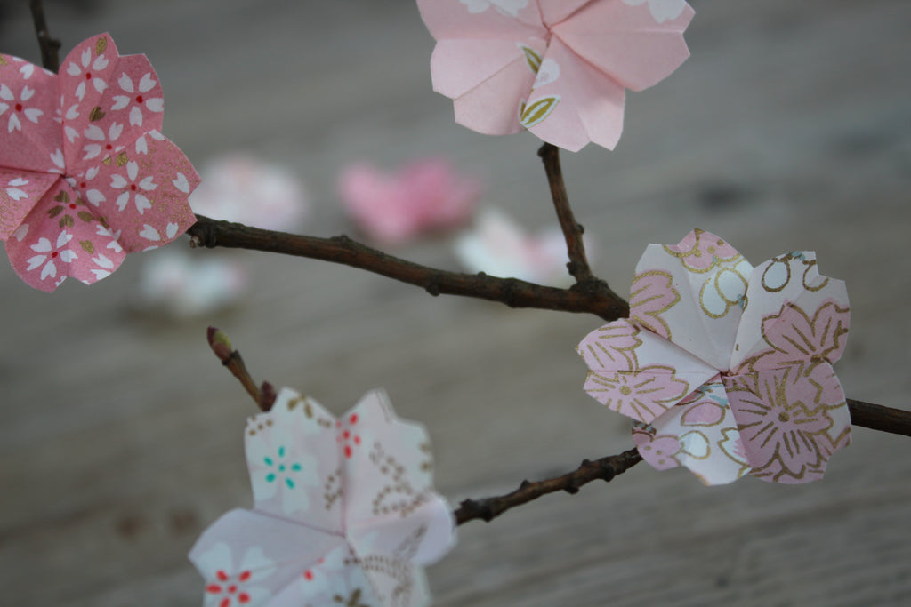 Lente DIY: sakura in origami