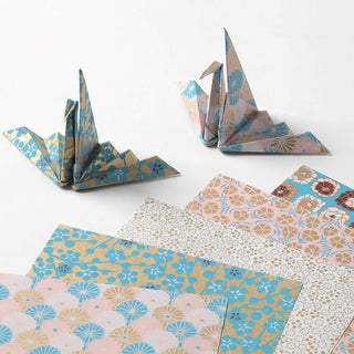 Origamipapier - Kyoto Blue Flowers - 15 x 15 cm