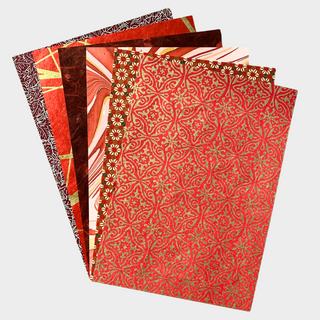 Set de papier mixte A4 - Tons rouges 