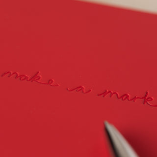 Notitieboek - "make a mark" rood - A5 gelinieerd