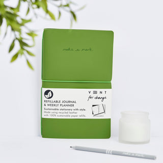 Hervulbaar notitieboek - Groen - A5