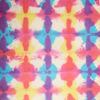 Gebatikt katoenpapier - Driehoeken - Multicolor