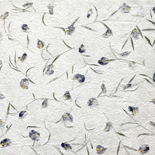 Kozo-papier met bloemen - Iris