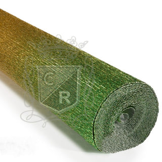 Crêpepapier 180 gr - Metallic met kleurverloop - goud/groen (801/2)