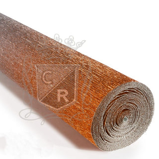 Crêpepapier 180 gr - Metallic met kleurverloop - zilver/rood (802/4)