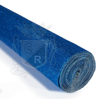 Papier crépon 180 gr - Bleu métallisé