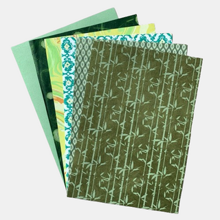 Set de papier mixte A4 - Tons verts 