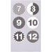Stickerset - adventskalender cijfers - zwart/wit