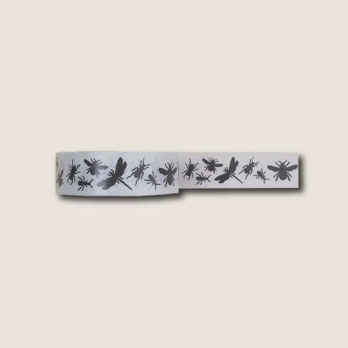 Masking tape 15mm - insects black