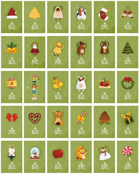 Kawai postkaartset van 10 kerstkaartjes - Christmas Love
