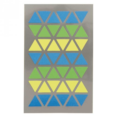 Office stickers - Driehoek blauw/groen/geel