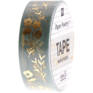 Washi tape - Golden Twigs Mint - 15 mm