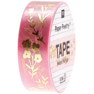Washi tape 15mm - Golden Twigs Pink - 15 mm